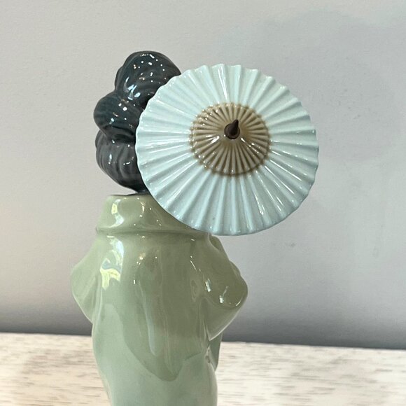 LLADRO 4988 Oriental Spring Geisha with Parasol Umbrella Porcelain Figurine - Picture 7 of 11